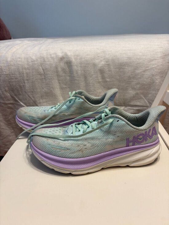 Hoka Shoes - HOKA Clifton 9 Women’s 9.5 Sunlit Ocean Lilac Mist Running Shoes